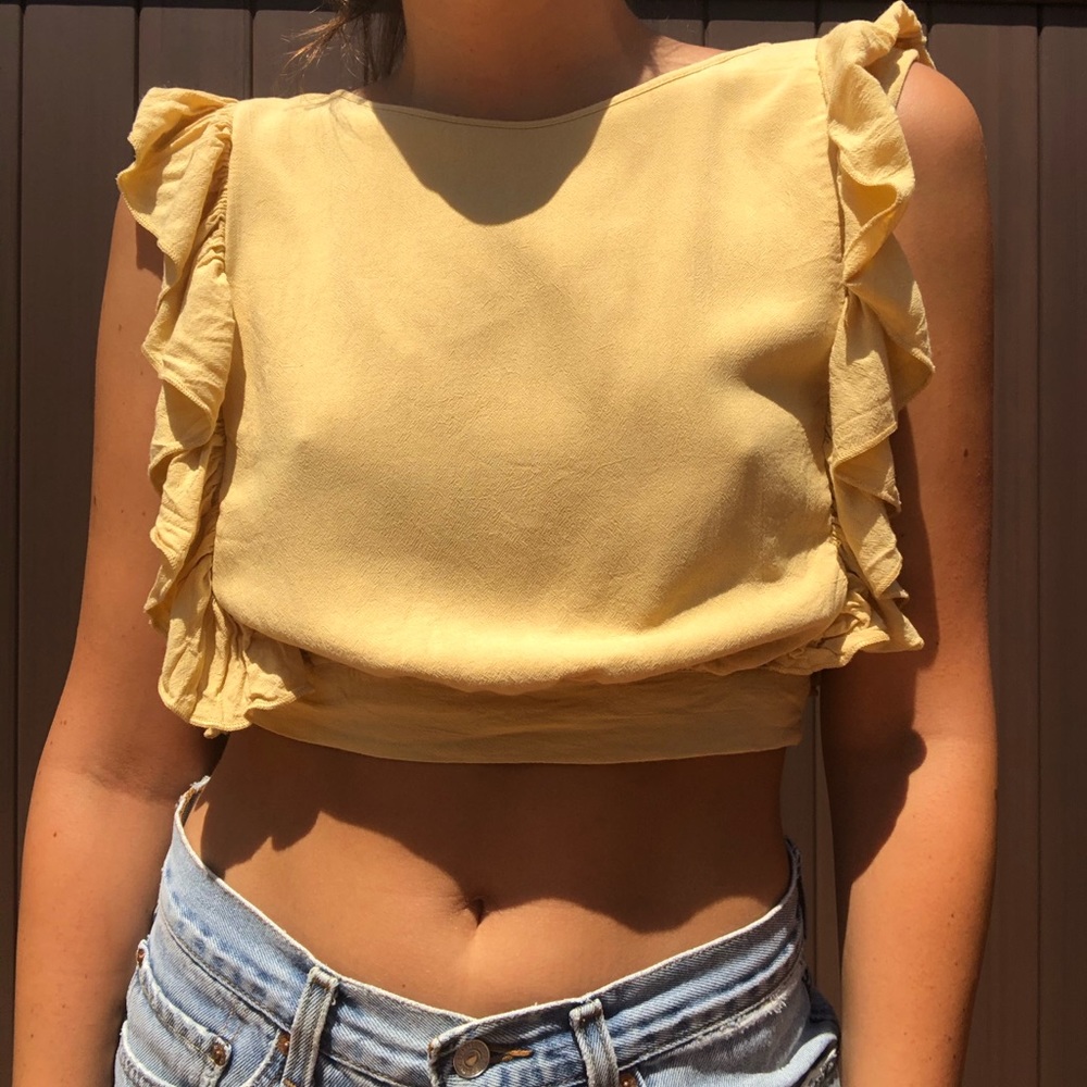 Backless mustard yellow summer must have
